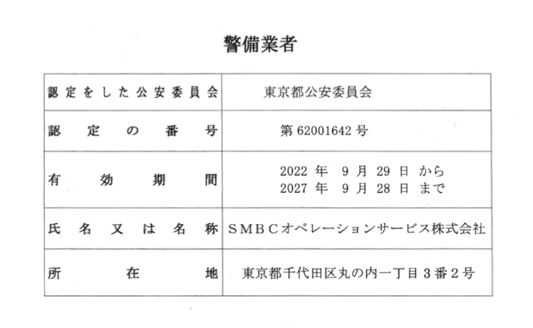 警備業標識